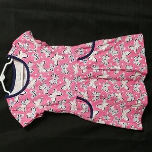3/$15 Pink Butterfly Dress with Pockets